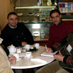 Али Иссам (центр «Иерусалим») и палестинские журналисты из Дубаи, Лондона и Иерусалима